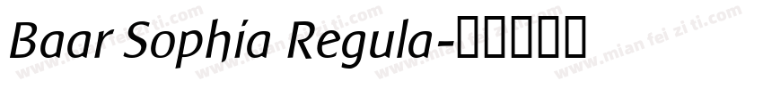 Baar Sophia Regula字体转换